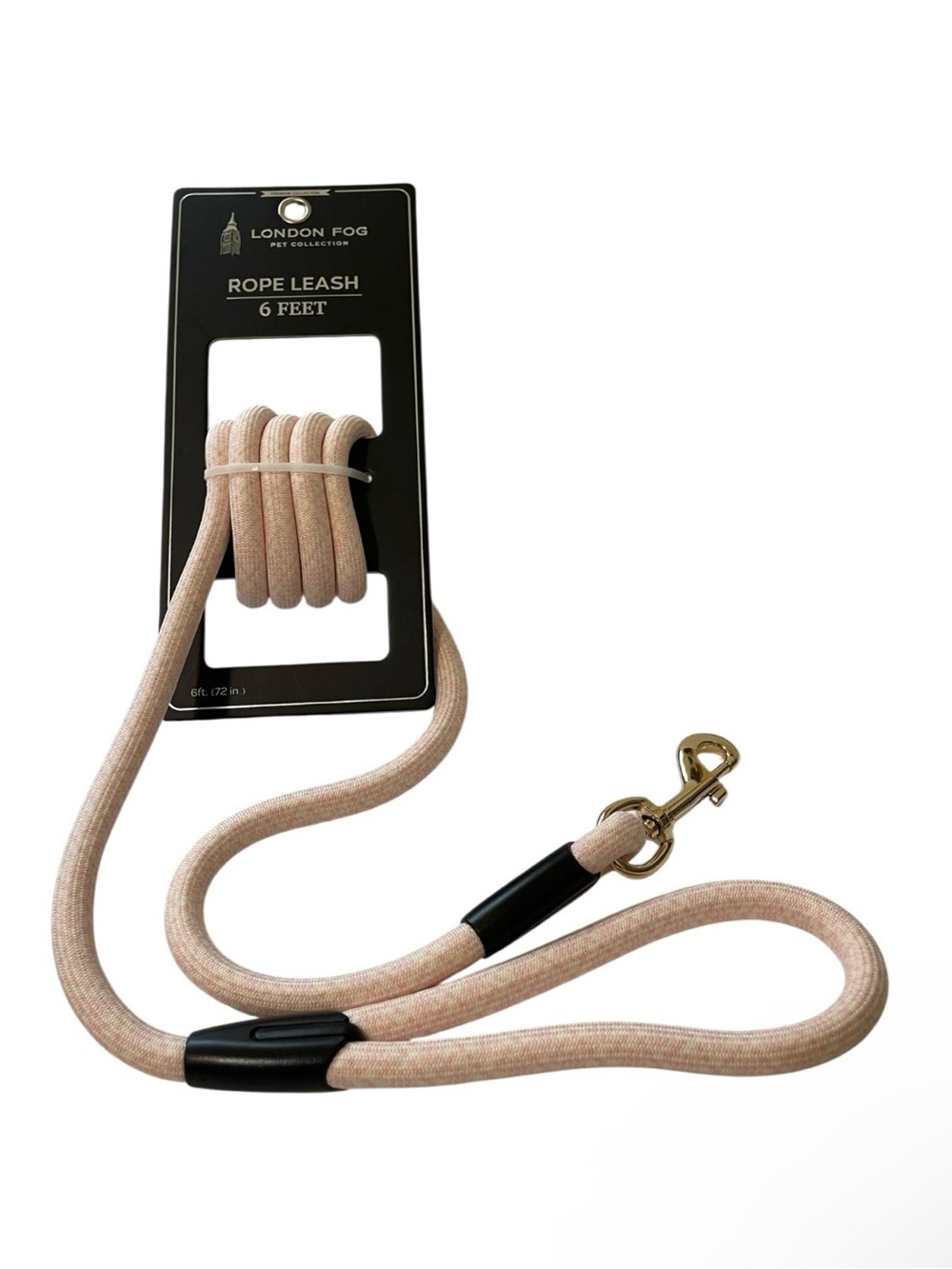 London Fog Pink Rope Leash 6 Feet - NWT **